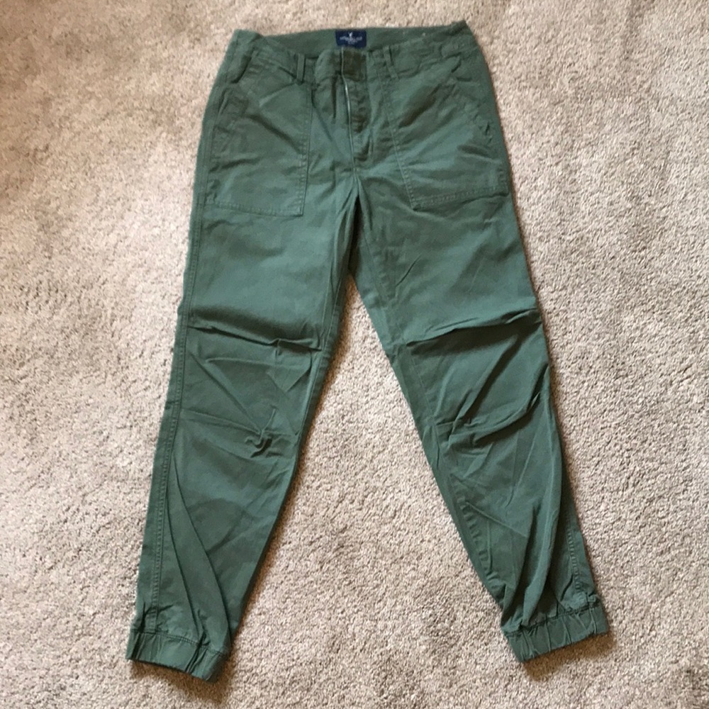 American Eagle Olive Green Jogger Pants